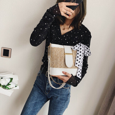 Tailored Womens Fashion Retro Woven Shoulder Bag Solid Color Scarf Woven Bag Beach Bag
Tailored Womens Fashion Retro Woven Shoulder Bag Solid Color Scarf Woven Bag Beach Bag