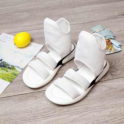 Summer 2019 new Korean version of canvas thick-soled short boots muffin bottom high-heeled womens sandals flat-bottomed student w 
Summer 2019 new Korean version of canvas thick-soled short boots muffin bottom high-heeled womens sandals flat-bottomed student w
