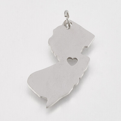 202 Stainless Steel Pendants Map of New Jersey Stainless Steel Color 27x14x1mm Hole 3mm
202 Stainless Steel Pendants Map of New Jersey Stainless Steel Color 27x14x1mm Hole 3mm