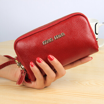 2019 new cowhide leather European&American fashion mobile phone bag double zipper ladies clutch bag purse handbag
2019 new cowhide leather European&American fashion mobile phone bag double zipper ladies clutch bag purse handbag