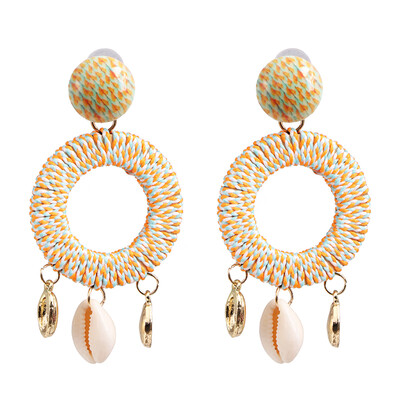 Handmade weaving rope Sea Shell Earrings For Women Bohemia Cowrie Statement Earrings 2019 Summer Beach Holiday Jewelry
Handmade weaving rope Sea Shell Earrings For Women Bohemia Cowrie Statement Earrings 2019 Summer Beach Holiday Jewelry