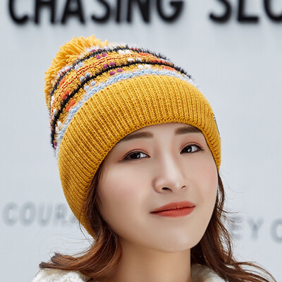 Hat winter winter double-layer double-layer warm wool-cap Korean style wool-ball knit cap cute simple students cap
Hat winter winter double-layer double-layer warm wool-cap Korean style wool-ball knit cap cute simple students cap