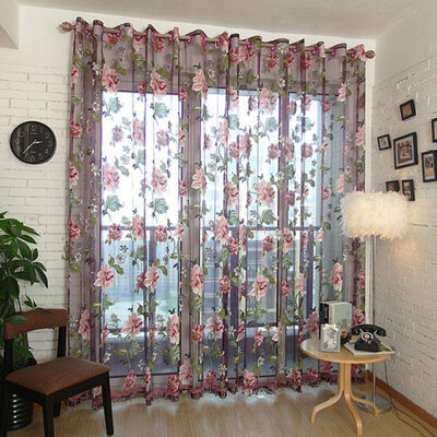 Top Selling For 1 Pcs Elegant Floral Tulle Voile Window Curtain Panel Sheer Drape Scarf Valances
Top Selling For 1 Pcs Elegant Floral Tulle Voile Window Curtain Panel Sheer Drape Scarf Valances