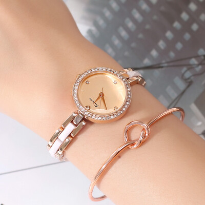 Ladies Watch Female Student Trend Vintage Ceramic Bracelet Watch Casual Rhinestone Simple Quartz Watch
Ladies Watch Female Student Trend Vintage Ceramic Bracelet Watch Casual Rhinestone Simple Quartz Watch