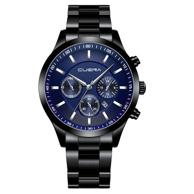 Gobestart CUENA Mens Business Steel Belt Watch Three Eyes Six-Piece Calendar Quartz Watch
Gobestart CUENA Mens Business Steel Belt Watch Three Eyes Six-Piece Calendar Quartz Watch