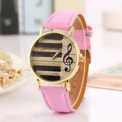 Creative personality notes leather gold watch couple student leisure sports quartz watch
Creative personality notes leather gold watch couple student leisure sports quartz watch