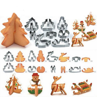 8pcsset Stainless Steel 3D Christmas Cookie Cutters Cake Cookie Mold Fondant Cutter DIY Baking Tools
8pcsset Stainless Steel 3D Christmas Cookie Cutters Cake Cookie Mold Fondant Cutter DIY Baking Tools