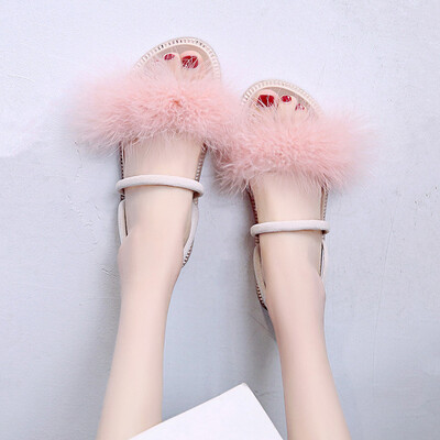 Maomao sandals for girls wearing flat-soled South Korean students in summer outdoor wear one pair of shoes&two pairs of dual-p
Maomao sandals for girls wearing flat-soled South Korean students in summer outdoor wear one pair of shoes&two pairs of dual-p