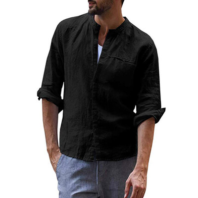 Toponeto Mens Vintage Casual Pure Color Cotton Linen Long Sleeve Shirts Top Blouse
Toponeto Mens Vintage Casual Pure Color Cotton Linen Long Sleeve Shirts Top Blouse