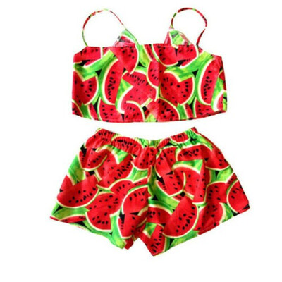 2Pcs Toddler Kids Baby Girl Watermelon Strap Crop Top Shorts Outfits Clothes Sunsuit
2Pcs Toddler Kids Baby Girl Watermelon Strap Crop Top Shorts Outfits Clothes Sunsuit