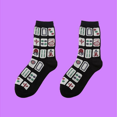 1 Pair Ulzzang Harajuku Novelty Colorful Mahjong Pattern Couple Funny Socks Men Women Cotton Funky Crew Socks
1 Pair Ulzzang Harajuku Novelty Colorful Mahjong Pattern Couple Funny Socks Men Women Cotton Funky Crew Socks
