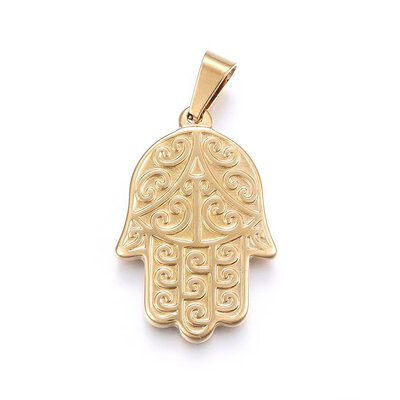 304 Stainless Steel Pendants Large Hole Pendants Hamsa HandHand of FatimaHand of Miriam Golden 36x24x3mm Hole 9x5mm
304 Stainless Steel Pendants Large Hole Pendants Hamsa HandHand of FatimaHand of Miriam Golden 36x24x3mm Hole 9x5mm