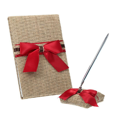 Wedding Guest Book&Pen Set Holder Burlap Decoration Rustic Elegant Wedding Ceremony Red
Wedding Guest Book&Pen Set Holder Burlap Decoration Rustic Elegant Wedding Ceremony Red