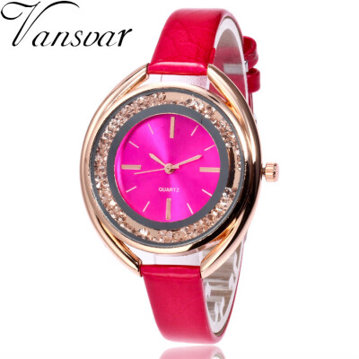 Vansvar Fashion Leather Strap Women Rhinestone Wrist Watch Casual Women Dress Watches Watched Hot Relogio Feminino 533
Vansvar Fashion Leather Strap Women Rhinestone Wrist Watch Casual Women Dress Watches Watched Hot Relogio Feminino 533