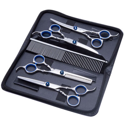 5pcs Professional Pet Grooming Scissors Set Straight Curved Dog Cat Cutting Thinning Shears Kit
5pcs Professional Pet Grooming Scissors Set Straight Curved Dog Cat Cutting Thinning Shears Kit