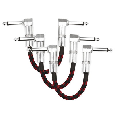 30cm 1ft Guitar Effect Pedal Cable Instrument Patch Cord 14 Inch 635mm Silver Right Angle TS Plugs Black & Red Braided Fabric J
30cm 1ft Guitar Effect Pedal Cable Instrument Patch Cord 14 Inch 635mm Silver Right Angle TS Plugs Black & Red Braided Fabric J