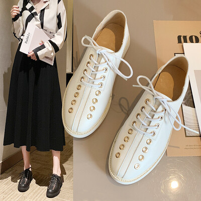 The first layer of cowhide female new British college wind leather lace small shoes a generation o
The first layer of cowhide female new British college wind leather lace small shoes a generation o