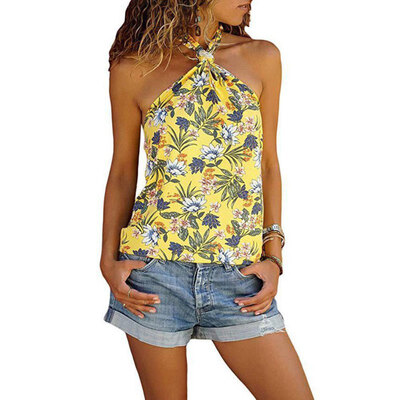 Women Summer Sexy Versatile Print Sleeveless Ruffled Comfortable Hanging Neck Slim Camisole Tops
Women Summer Sexy Versatile Print Sleeveless Ruffled Comfortable Hanging Neck Slim Camisole Tops