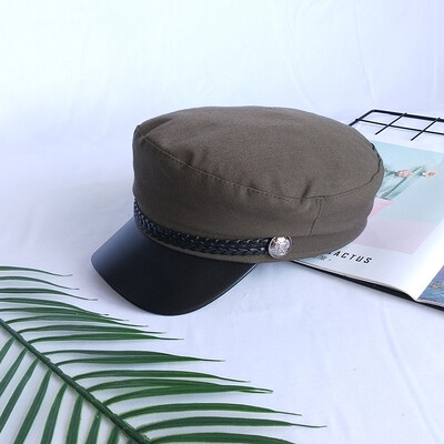 Womens Hat Spring&Summer Tide Korean Black Flat Top Cap Personality Hip Hop Street Bailey Octagon Navy Hat Women Autumn
Womens Hat Spring&Summer Tide Korean Black Flat Top Cap Personality Hip Hop Street Bailey Octagon Navy Hat Women Autumn