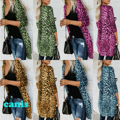 Women Leopard Print Long Cardigan Loose Leopard Print Long Sleeve Outwear Coat Open Tops
Women Leopard Print Long Cardigan Loose Leopard Print Long Sleeve Outwear Coat Open Tops