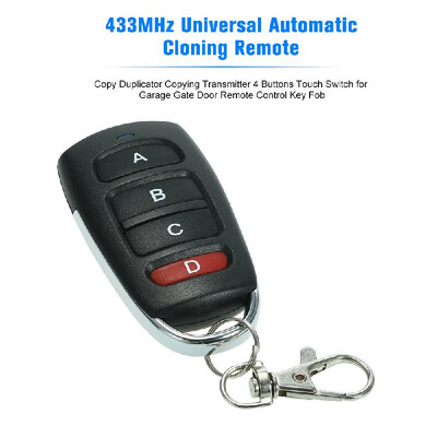 433MHz Universal Automatic Cloning Remote Control Copy Duplicator Copying Transmitter 2 Buttons Touch Switch for Garage Gate Door
433MHz Universal Automatic Cloning Remote Control Copy Duplicator Copying Transmitter 2 Buttons Touch Switch for Garage Gate Door