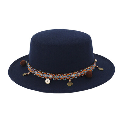 Tailored Women Wide Brim Wool Belt Felt Flat Top Fedora Hat Party Church Trilby Hats Cap
Tailored Women Wide Brim Wool Belt Felt Flat Top Fedora Hat Party Church Trilby Hats Cap