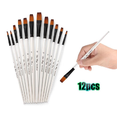 Professional Paintbrushes Set Nylon Hair Paint Brush Fine Detail Watercolor Oil Acrylic Paint Pack of 12pcs Art Painting Supplies
Professional Paintbrushes Set Nylon Hair Paint Brush Fine Detail Watercolor Oil Acrylic Paint Pack of 12pcs Art Painting Supplies