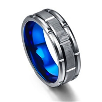 Fashion Men Groove Lines Blue Tungsten Carbide Ring Stainless Steel Men Wedding Bands Ring
Fashion Men Groove Lines Blue Tungsten Carbide Ring Stainless Steel Men Wedding Bands Ring