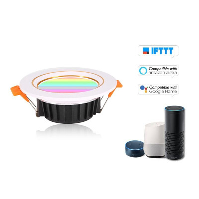 Smart 24G WiFi LED Downlight 7W Intelligent Recessed Ceiling Lamp Dimmable RGBCW Multicolored APP Remote Voice Control Timer Sw
Smart 24G WiFi LED Downlight 7W Intelligent Recessed Ceiling Lamp Dimmable RGBCW Multicolored APP Remote Voice Control Timer Sw