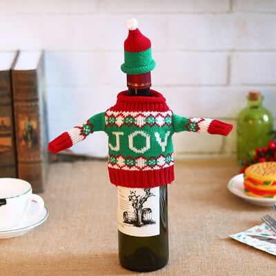FUNNYBUNNY Christmas Knit Christmas Elk Wine Bottle Set Creative Sweater Wine Set Holiday Decorations
FUNNYBUNNY Christmas Knit Christmas Elk Wine Bottle Set Creative Sweater Wine Set Holiday Decorations