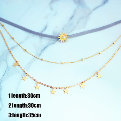 Newly Necklaces Choker Kolye Bohemia Gold Silver Color Star Moon Necklace Women Boho Pendants Collier Ketting Jewelry
Newly Necklaces Choker Kolye Bohemia Gold Silver Color Star Moon Necklace Women Boho Pendants Collier Ketting Jewelry