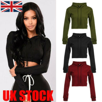 UK Womens Long Sleeve Hoodie Crop Top Sweatshirt Hooded Jumper Sweater Pullover
UK Womens Long Sleeve Hoodie Crop Top Sweatshirt Hooded Jumper Sweater Pullover