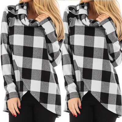 Starmoon Womens Autumn Plaid Cowl Neck Wrap Style Sweatshirt Pollover Blouse Top Shirt
Starmoon Womens Autumn Plaid Cowl Neck Wrap Style Sweatshirt Pollover Blouse Top Shirt
