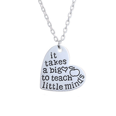 Teacher Appreciation Gift It Takes A Big Heart Teach Little Minds"silver Heart Pendent Necklace
Teacher Appreciation Gift It Takes A Big Heart Teach Little Minds"silver Heart Pendent Necklace