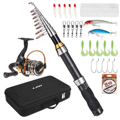 Portable Fishing Rod&Reel Combo Telescopic Fishing Rod Pole Spinning Reel Set Fishing Line Lures Hooks Barrel Swivels with Car
Portable Fishing Rod&Reel Combo Telescopic Fishing Rod Pole Spinning Reel Set Fishing Line Lures Hooks Barrel Swivels with Car