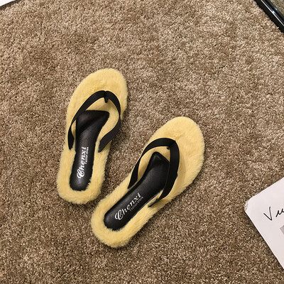 Hair slippers for women wearing autumn Korean version of ulzzang open-toed flip-flop sandals for holiday
Hair slippers for women wearing autumn Korean version of ulzzang open-toed flip-flop sandals for holiday