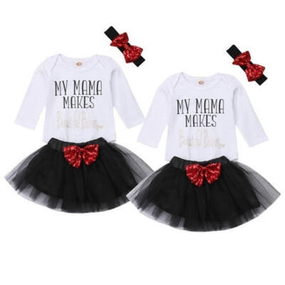 Fashion Toddler Baby Girls Long Sleeve Bodysuits Sequin Bow Tulle Tutu Skirts Headband Outfits Clothing
Fashion Toddler Baby Girls Long Sleeve Bodysuits Sequin Bow Tulle Tutu Skirts Headband Outfits Clothing