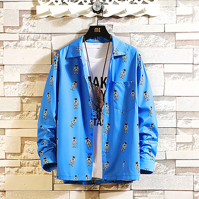Tailored Mens Autumn New Casual Fashion Print loose Lapel Long Sleeve Shirt Tops
Tailored Mens Autumn New Casual Fashion Print loose Lapel Long Sleeve Shirt Tops