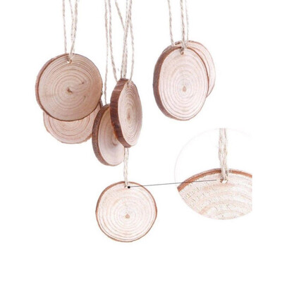 〖Follure〗24PCS 6-7cm Unfinished Predrilled Wood Slices Round Log Discs With 33 Feet 
〖Follure〗24PCS 6-7cm Unfinished Predrilled Wood Slices Round Log Discs With 33 Feet