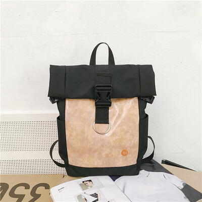 Ins wind bag female Korean college students backpack high school Hong Kong wind large capacity color matching tide cool street win 
Ins wind bag female Korean college students backpack high school Hong Kong wind large capacity color matching tide cool street win