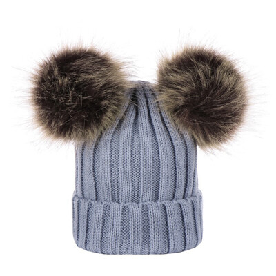 Winter Warm Women Knitted Crochet Wool Hat Double Hair Ball Earmuffs Caps Infant Toddler Kid Cute Hairball Beanie Cap
Winter Warm Women Knitted Crochet Wool Hat Double Hair Ball Earmuffs Caps Infant Toddler Kid Cute Hairball Beanie Cap
