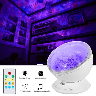 Remote Control LED Projector Night Light with Built-in Mini Music Player Multicolor Ocean Wave Night Lamp Effect Projector
Remote Control LED Projector Night Light with Built-in Mini Music Player Multicolor Ocean Wave Night Lamp Effect Projector
