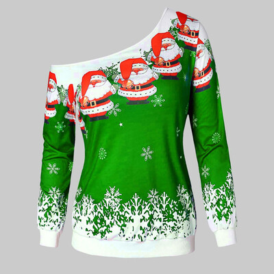 Starmoon Women Merry Christmas Santa Claus Print Skew Collar Sweatshirt Blouse Pullover
Starmoon Women Merry Christmas Santa Claus Print Skew Collar Sweatshirt Blouse Pullover