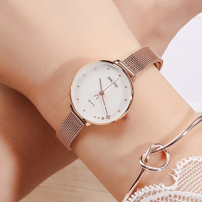 Small&thin waterproof watch ladies quartz watch trend student Korean version of the network with womens watch
Small&thin waterproof watch ladies quartz watch trend student Korean version of the network with womens watch