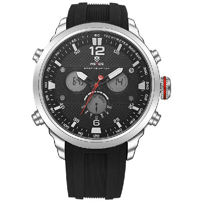 WEIDE WH6303 Quartz Digital Electronic Watch Three Sub-Dials Dual Time Week Time Display 3ATM Waterproof Timer Business Men Fashio
WEIDE WH6303 Quartz Digital Electronic Watch Three Sub-Dials Dual Time Week Time Display 3ATM Waterproof Timer Business Men Fashio