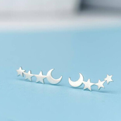 Women Fashion 925 Sliver Gold Plated Moon Star Moon Stud Teen Earring Birthday Gift Jewelry
Women Fashion 925 Sliver Gold Plated Moon Star Moon Stud Teen Earring Birthday Gift Jewelry