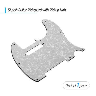 3Ply Guitar Pickguard with Single Coil Pickup Hole for Telecaster Style Electric Guitar White Pearl
3Ply Guitar Pickguard with Single Coil Pickup Hole for Telecaster Style Electric Guitar White Pearl