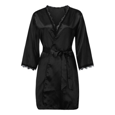 Toponeto New Women Sexy Satin Fashion Lace Patchwork Pajamas Sleepwear Robe Long Sleeve
Toponeto New Women Sexy Satin Fashion Lace Patchwork Pajamas Sleepwear Robe Long Sleeve