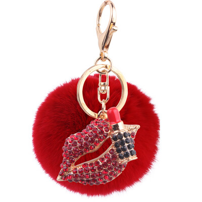 8cm Rex Rabbit Fur Ball Red Lip Key Keychain New Plating Alloy Diamond Ball Bag Car Ornament
8cm Rex Rabbit Fur Ball Red Lip Key Keychain New Plating Alloy Diamond Ball Bag Car Ornament
