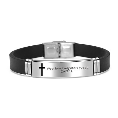 15 Styles Religious Cross Jesus Scripture Quote Christian Bible Verse Carved Inspiring Faith Silicone Bracelets
15 Styles Religious Cross Jesus Scripture Quote Christian Bible Verse Carved Inspiring Faith Silicone Bracelets